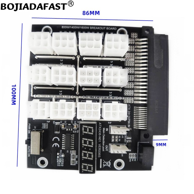 12 * PCI-E 6-Pin-Anschluss-Bre – 2400W Server Psu Breakout Board Bewertung und Preis