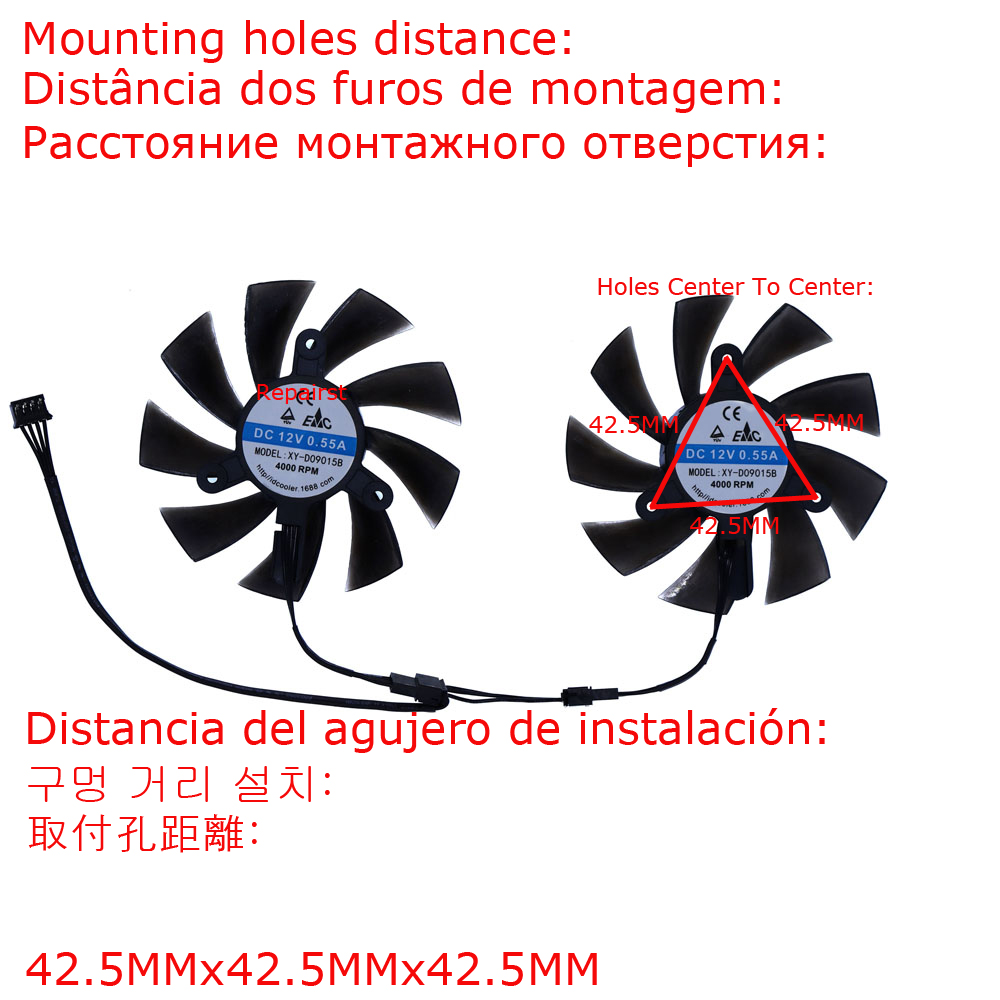 Grafikkartenlüfter, XY-D09015B – Rx 580 8Gb 2048Sp Gpu Bewertung und Preis